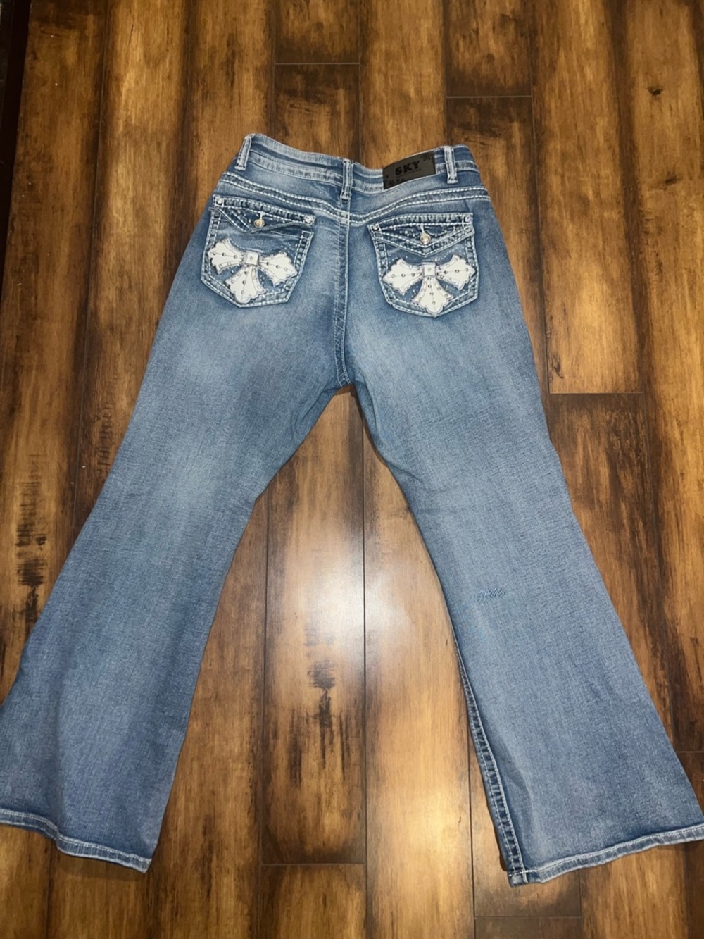 Y2k sky flare jeans